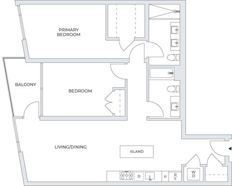 2 Bedroom Floor Plan